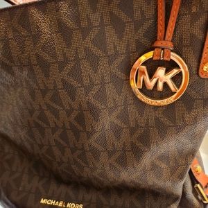 Michael Kors Signature Purse Dark Brown